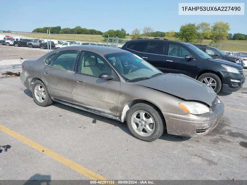 2006 Ford Taurus Se VIN: 1FAHP53UX6A227490 Lot: 40291133