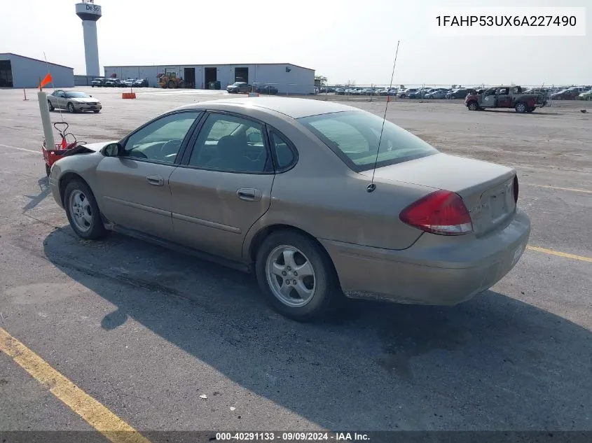 2006 Ford Taurus Se VIN: 1FAHP53UX6A227490 Lot: 40291133