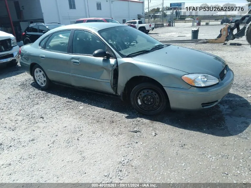 1FAFP53U26A259776 2006 Ford Taurus Se