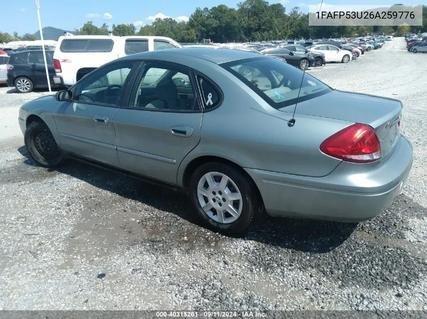 1FAFP53U26A259776 2006 Ford Taurus Se