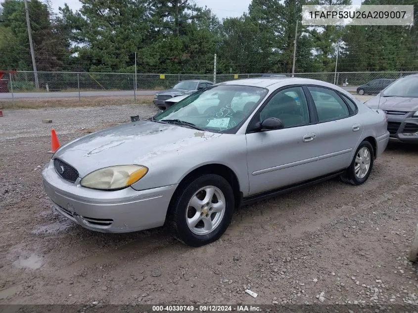 2006 Ford Taurus Se VIN: 1FAFP53U26A209007 Lot: 40330749