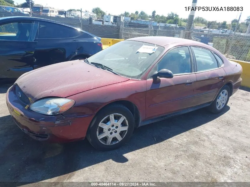 2006 Ford Taurus Se VIN: 1FAFP53UX6A188083 Lot: 40464114