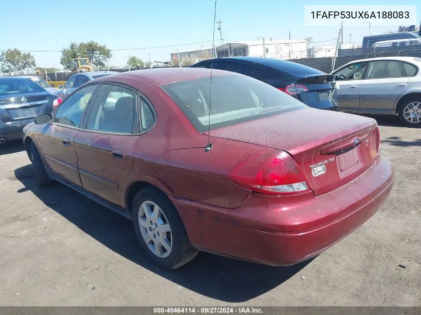 2006 Ford Taurus Se VIN: 1FAFP53UX6A188083 Lot: 40464114