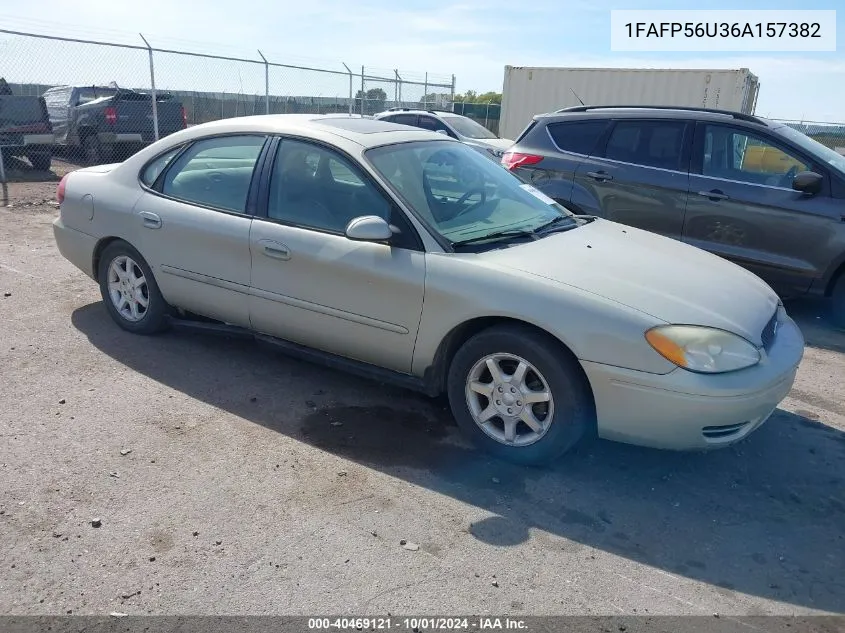 2006 Ford Taurus Sel VIN: 1FAFP56U36A157382 Lot: 40469121