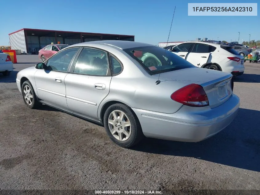 2006 Ford Taurus Se VIN: 1FAFP53256A242310 Lot: 40509299