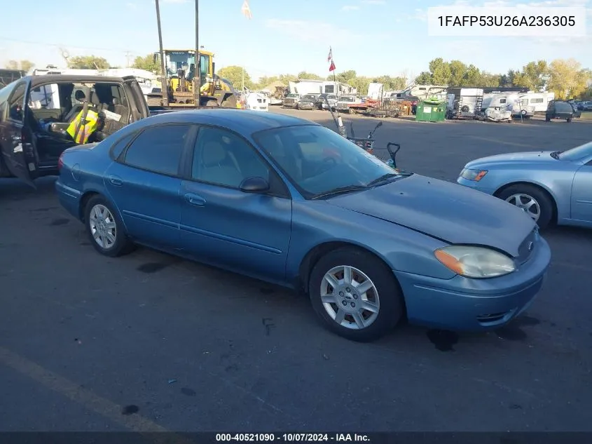 2006 Ford Taurus Se VIN: 1FAFP53U26A236305 Lot: 40521090