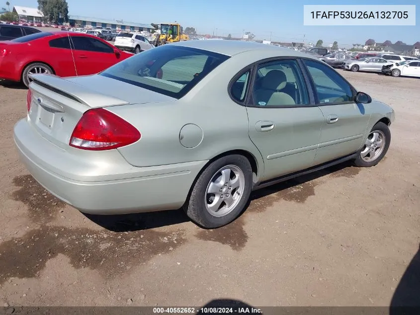 2006 Ford Taurus Se VIN: 1FAFP53U26A132705 Lot: 40552652