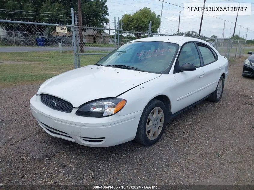 2006 Ford Taurus Se VIN: 1FAFP53UX6A128787 Lot: 40641406