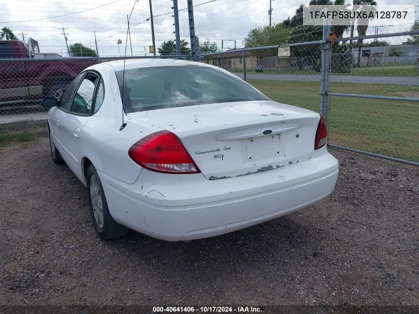 2006 Ford Taurus Se VIN: 1FAFP53UX6A128787 Lot: 40641406