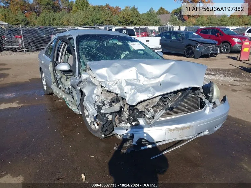 2006 Ford Taurus Sel VIN: 1FAFP56U36A197882 Lot: 40687733