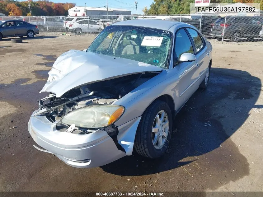 2006 Ford Taurus Sel VIN: 1FAFP56U36A197882 Lot: 40687733