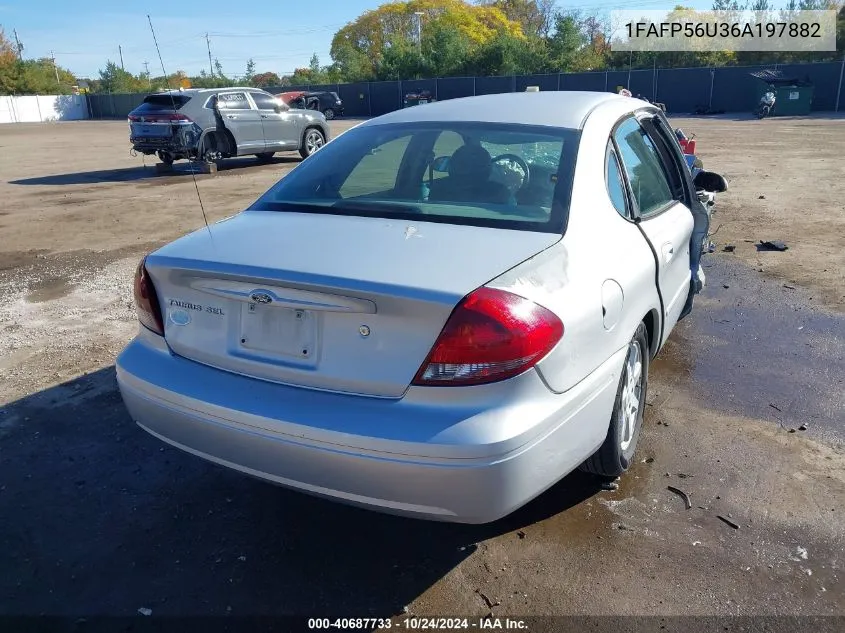 2006 Ford Taurus Sel VIN: 1FAFP56U36A197882 Lot: 40687733