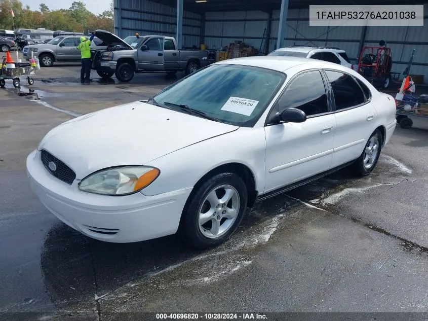 2006 Ford Taurus Se VIN: 1FAHP53276A201038 Lot: 40696820