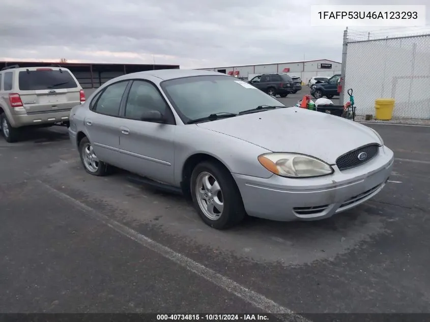 2006 Ford Taurus Se VIN: 1FAFP53U46A123293 Lot: 40734815