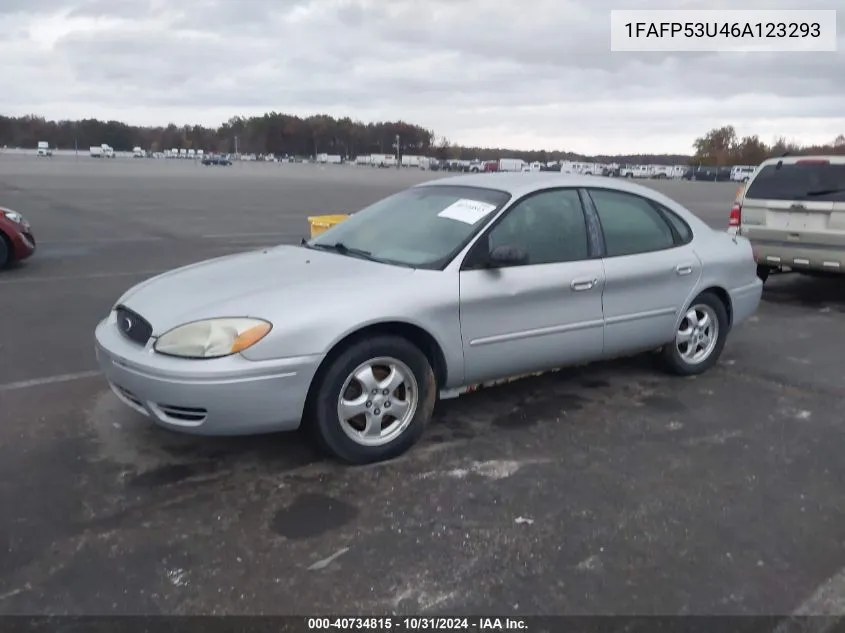 2006 Ford Taurus Se VIN: 1FAFP53U46A123293 Lot: 40734815