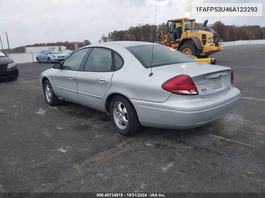 2006 Ford Taurus Se VIN: 1FAFP53U46A123293 Lot: 40734815