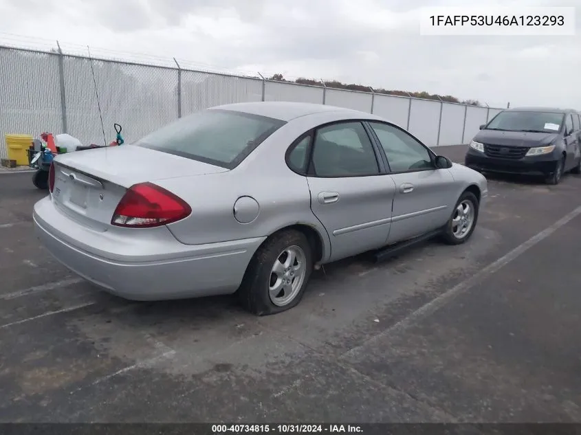 2006 Ford Taurus Se VIN: 1FAFP53U46A123293 Lot: 40734815