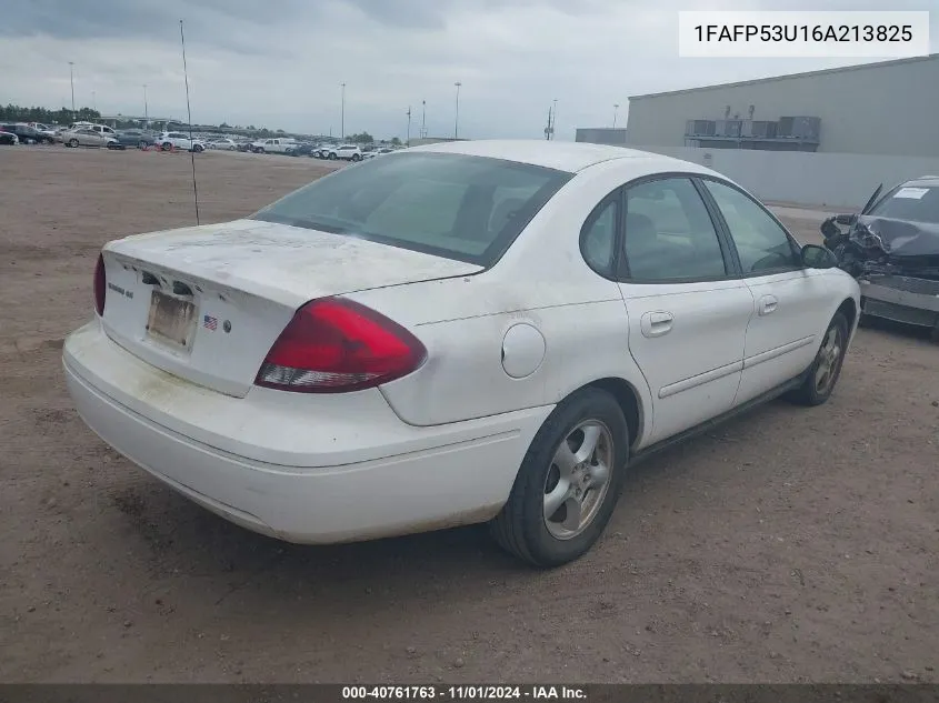 2006 Ford Taurus Se VIN: 1FAFP53U16A213825 Lot: 40761763