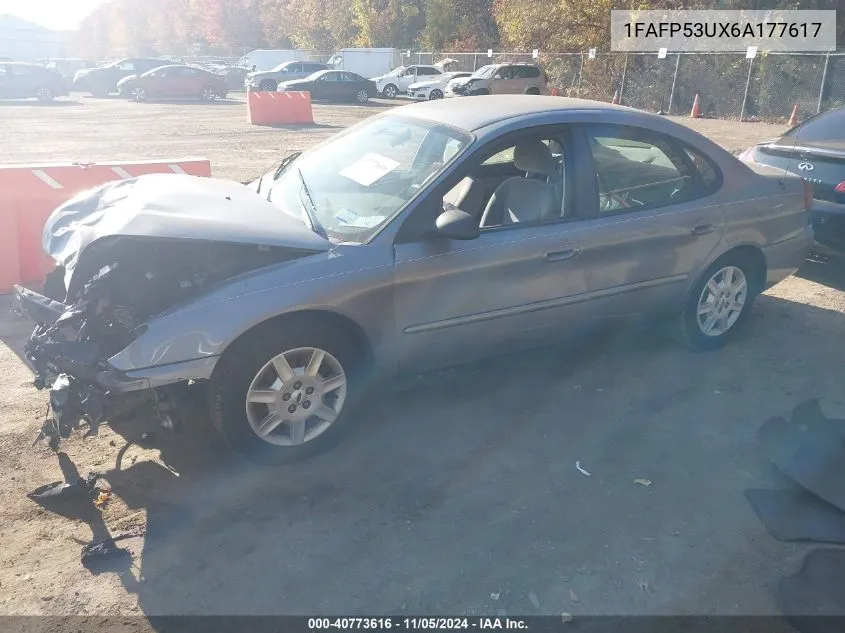 2006 Ford Taurus Se VIN: 1FAFP53UX6A177617 Lot: 40773616