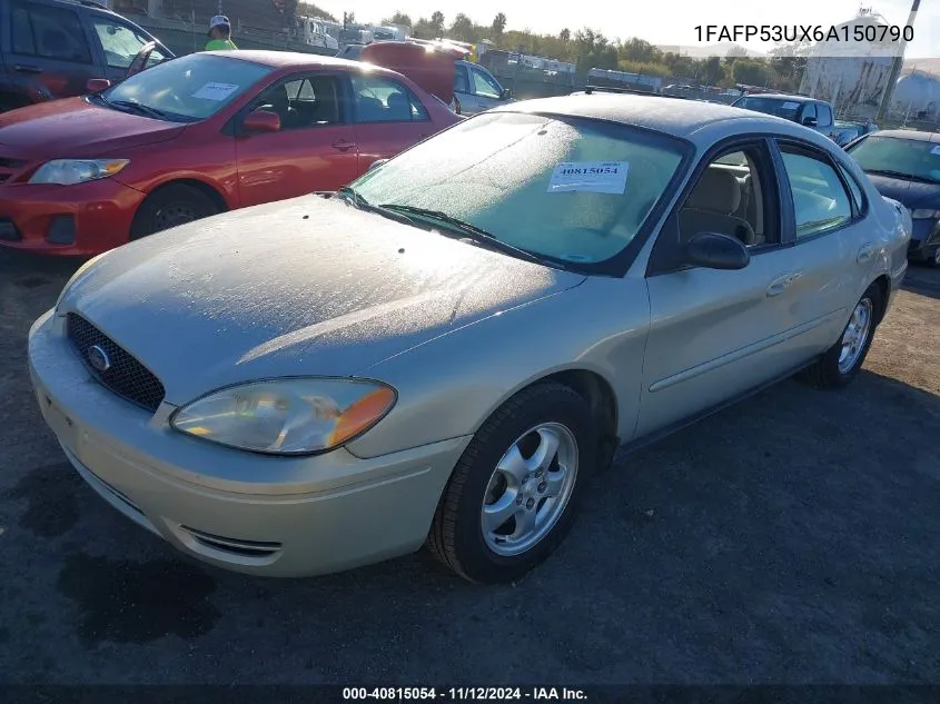 2006 Ford Taurus Se VIN: 1FAFP53UX6A150790 Lot: 40815054