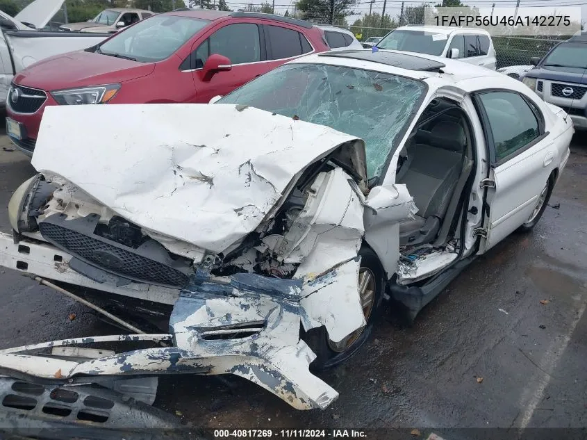 2006 Ford Taurus Sel VIN: 1FAFP56U46A142275 Lot: 40817269