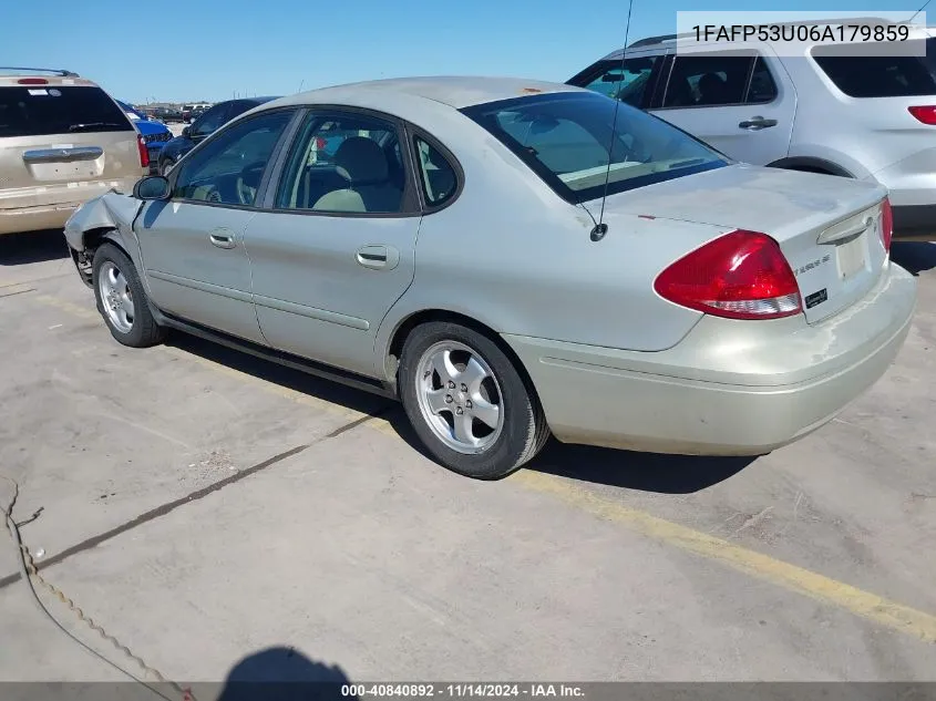 2006 Ford Taurus Se VIN: 1FAFP53U06A179859 Lot: 40840892