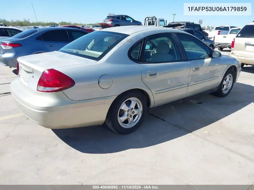 2006 Ford Taurus Se VIN: 1FAFP53U06A179859 Lot: 40840892