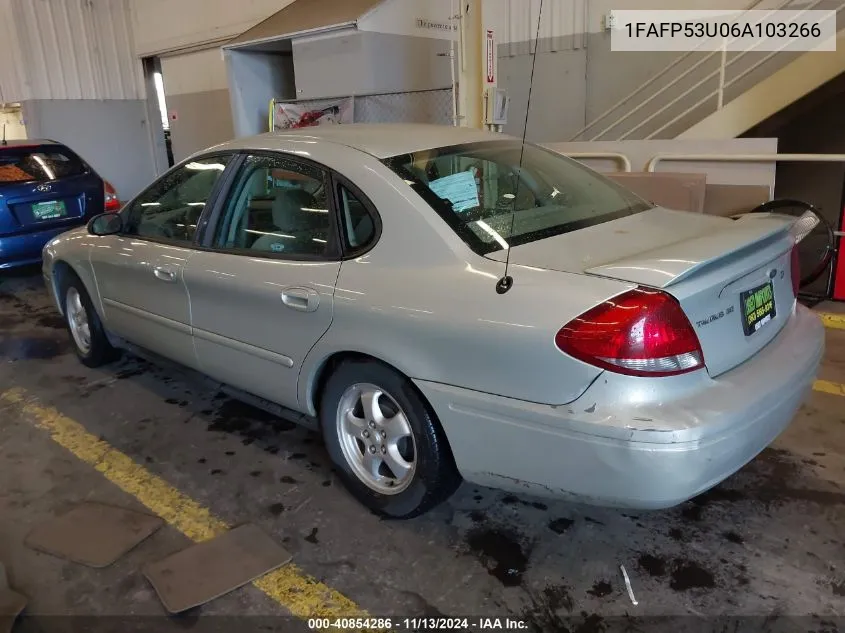 2006 Ford Taurus Se VIN: 1FAFP53U06A103266 Lot: 40854286