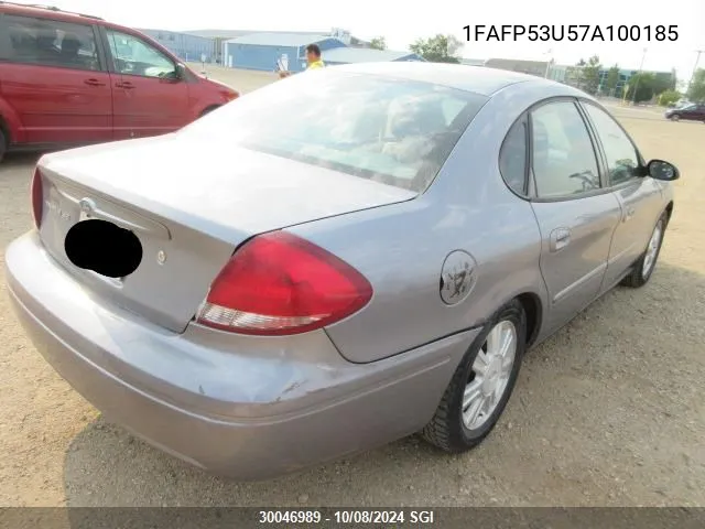 2007 Ford Taurus Se VIN: 1FAFP53U57A100185 Lot: 30046989