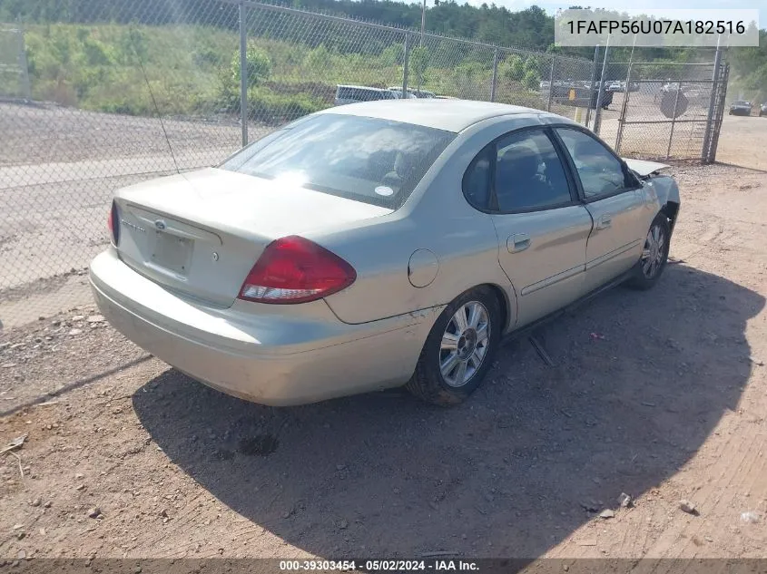 1FAFP56U07A182516 2007 Ford Taurus Sel