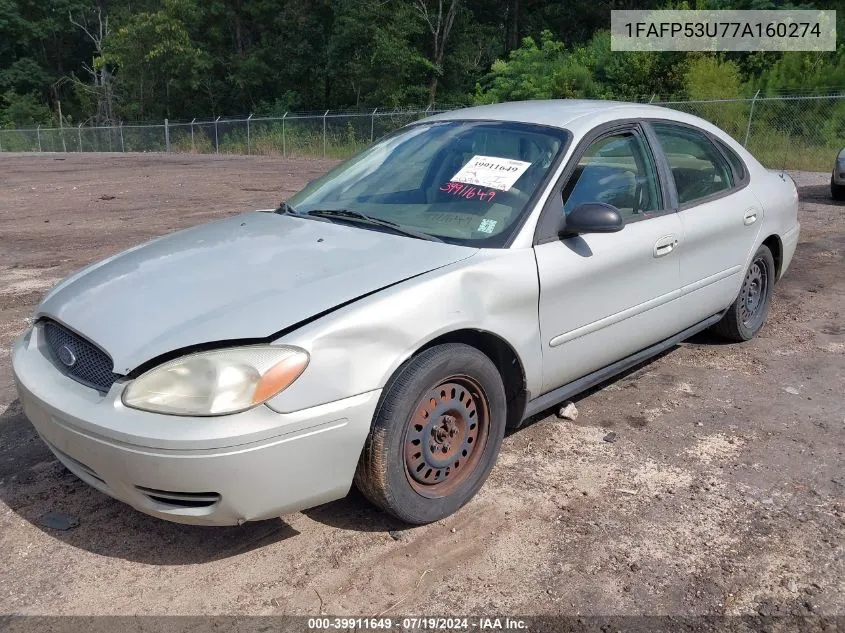 1FAFP53U77A160274 2007 Ford Taurus Se