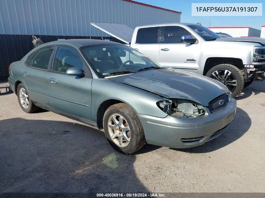 2007 Ford Taurus Sel VIN: 1FAFP56U37A191307 Lot: 40036916