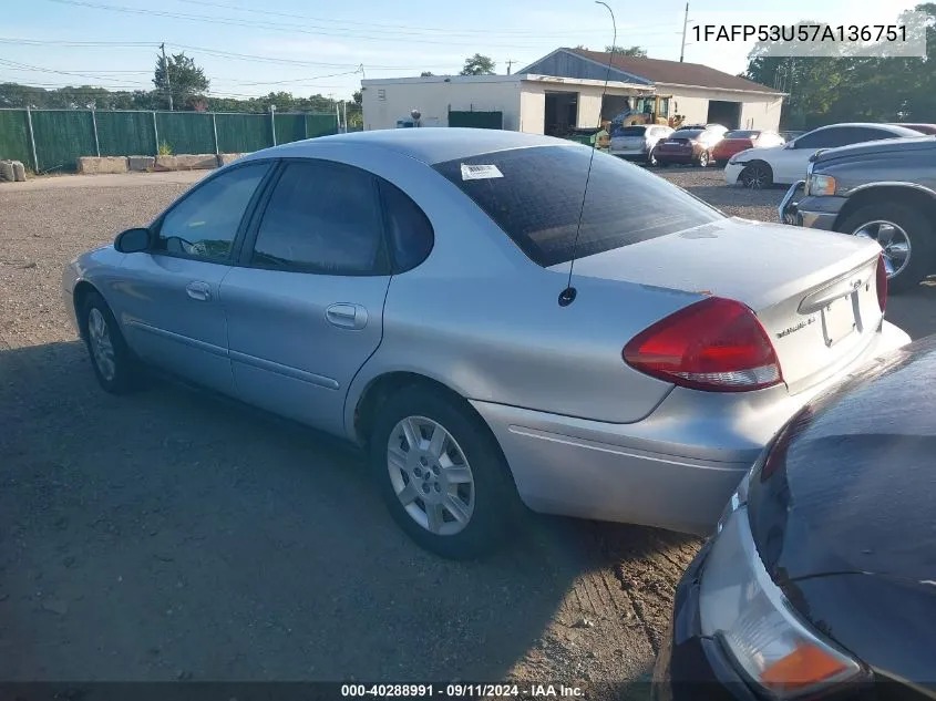 1FAFP53U57A136751 2007 Ford Taurus Se