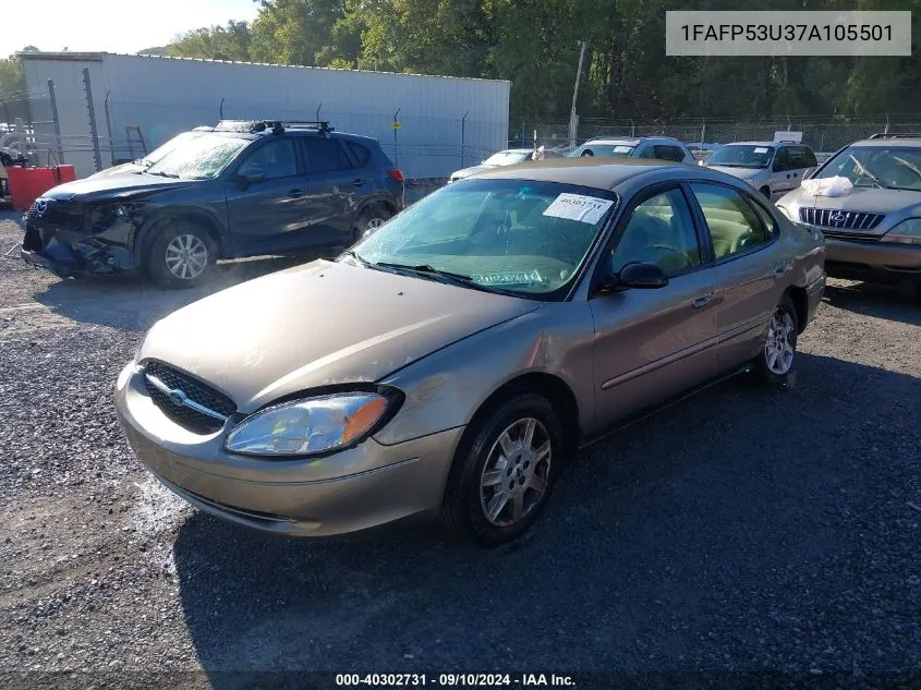 2007 Ford Taurus Se VIN: 1FAFP53U37A105501 Lot: 40302731