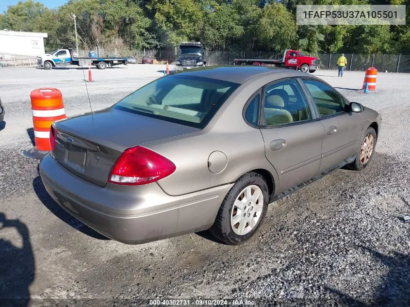 2007 Ford Taurus Se VIN: 1FAFP53U37A105501 Lot: 40302731