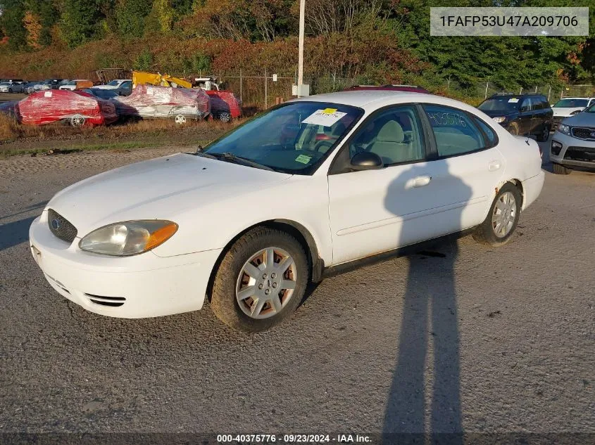 2007 Ford Taurus Se VIN: 1FAFP53U47A209706 Lot: 40375776