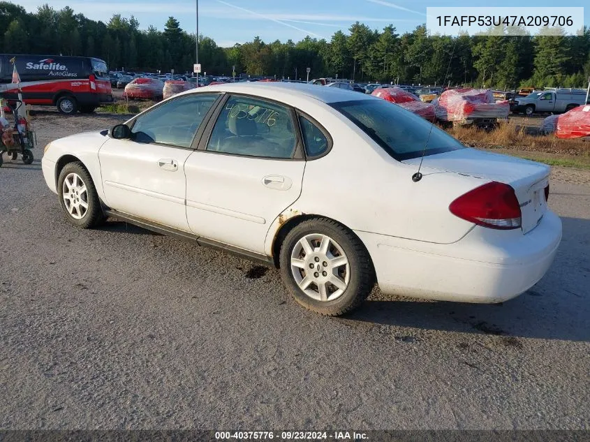 2007 Ford Taurus Se VIN: 1FAFP53U47A209706 Lot: 40375776