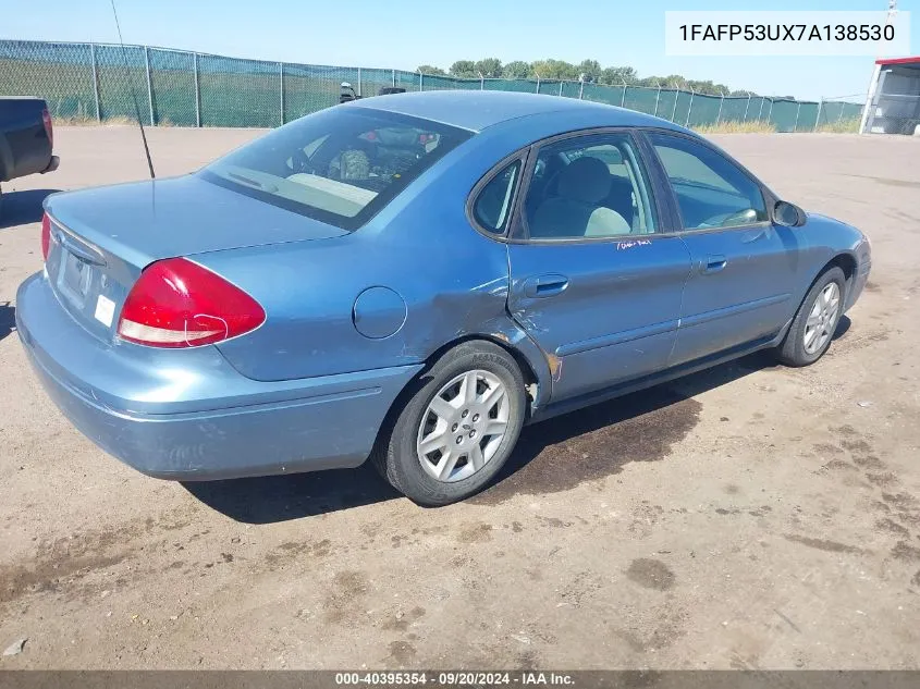 2007 Ford Taurus Se VIN: 1FAFP53UX7A138530 Lot: 40395354