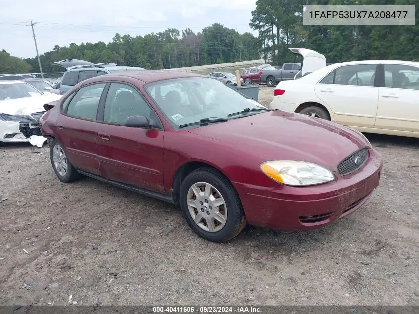 2007 Ford Taurus Se VIN: 1FAFP53UX7A208477 Lot: 40411605