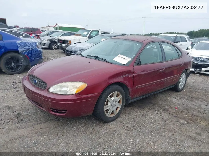 2007 Ford Taurus Se VIN: 1FAFP53UX7A208477 Lot: 40411605