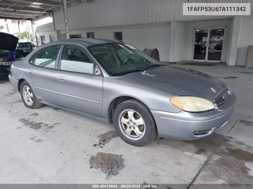 2007 Ford Taurus Se VIN: 1FAFP53U67A111342 Lot: 40415684