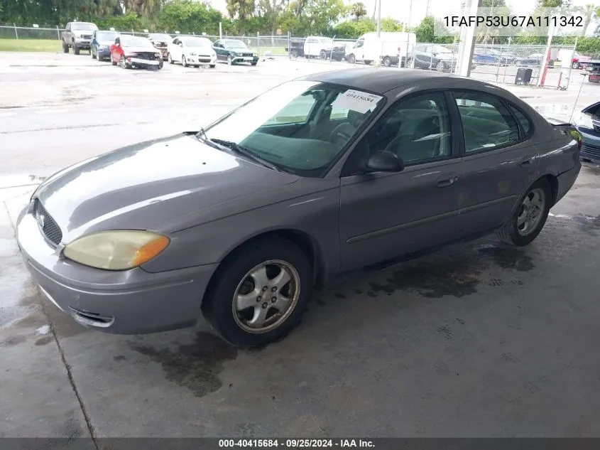 2007 Ford Taurus Se VIN: 1FAFP53U67A111342 Lot: 40415684