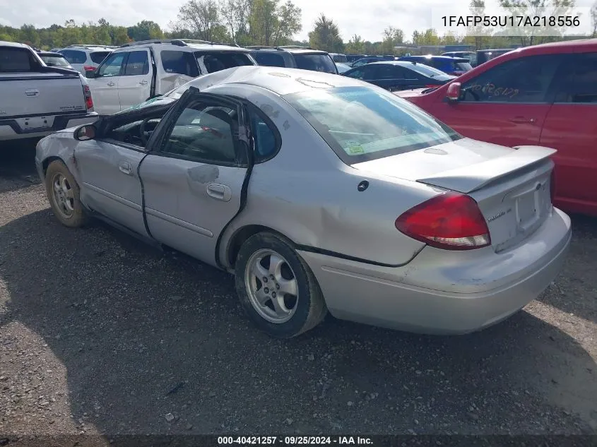 2007 Ford Taurus Se VIN: 1FAFP53U17A218556 Lot: 40421257