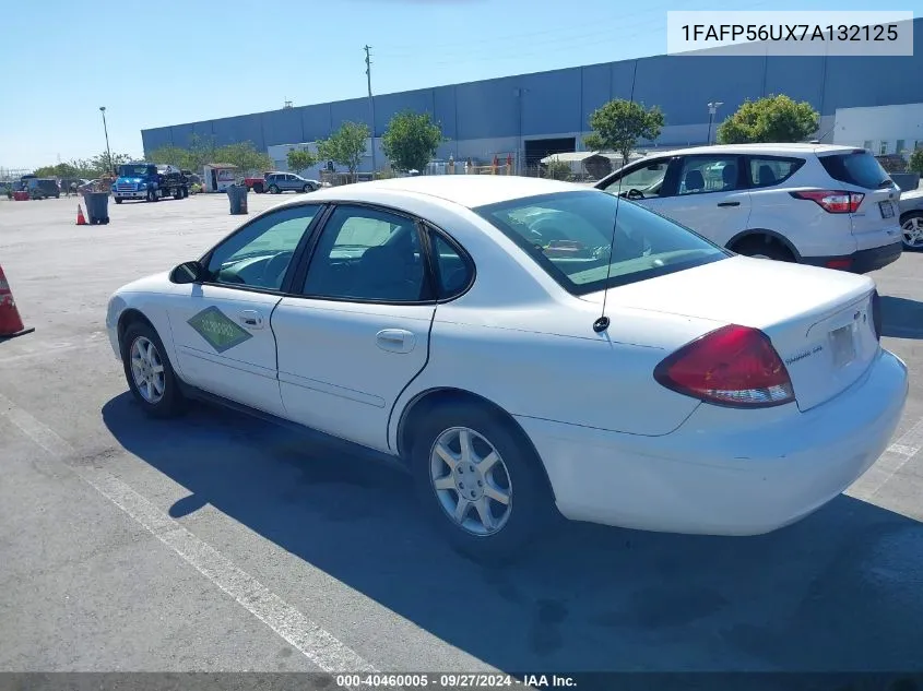 2007 Ford Taurus Sel VIN: 1FAFP56UX7A132125 Lot: 40460005