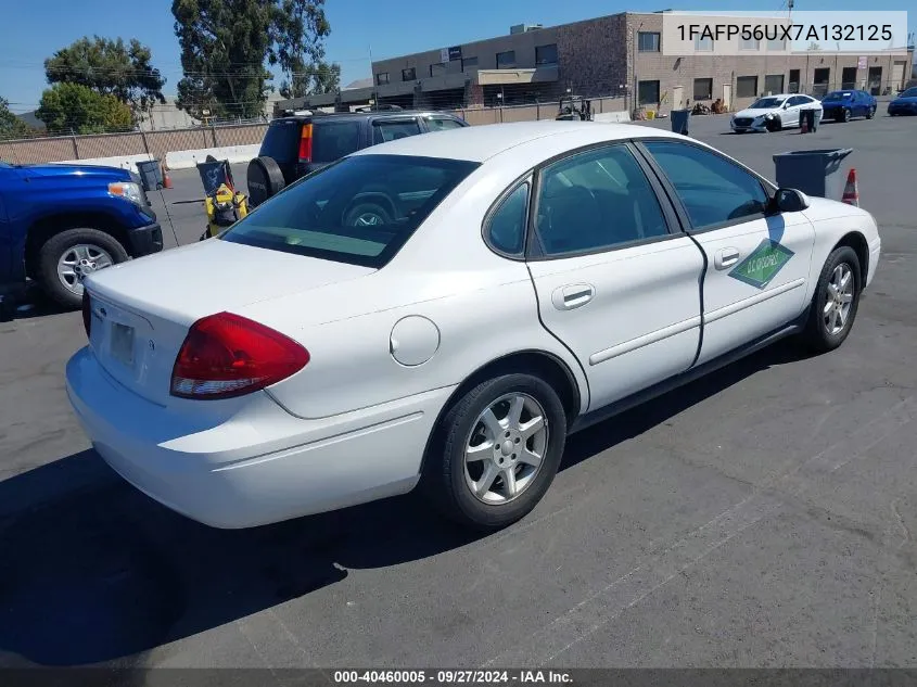 2007 Ford Taurus Sel VIN: 1FAFP56UX7A132125 Lot: 40460005