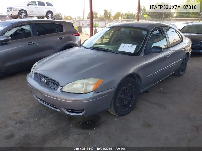 2007 Ford Taurus Se VIN: 1FAFP53UX7A187310 Lot: 40513117