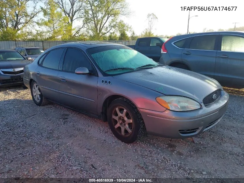 2007 Ford Taurus Sel VIN: 1FAFP56U67A174677 Lot: 40516939