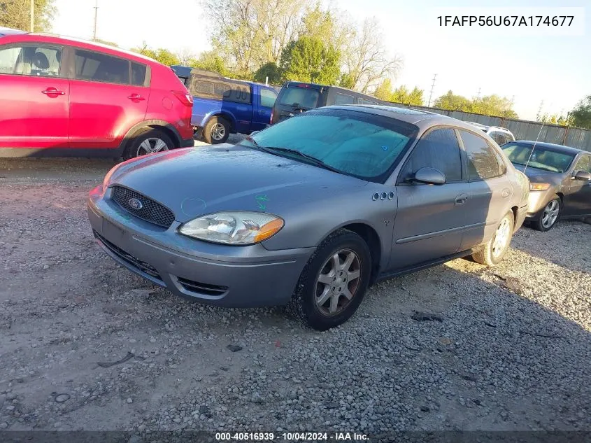 2007 Ford Taurus Sel VIN: 1FAFP56U67A174677 Lot: 40516939