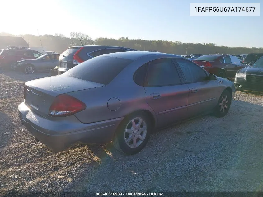 2007 Ford Taurus Sel VIN: 1FAFP56U67A174677 Lot: 40516939