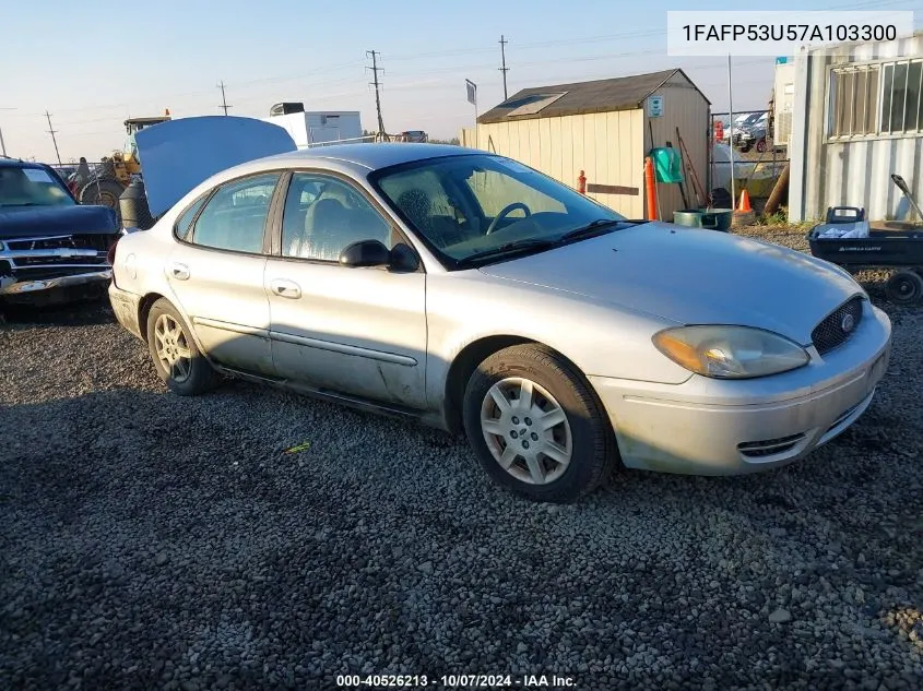 2007 Ford Taurus Se VIN: 1FAFP53U57A103300 Lot: 40526213